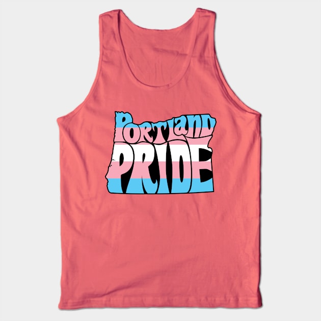 Portland Pride Festival - Trans - Oregon Silhouette Tank Top by LaLunaWinters